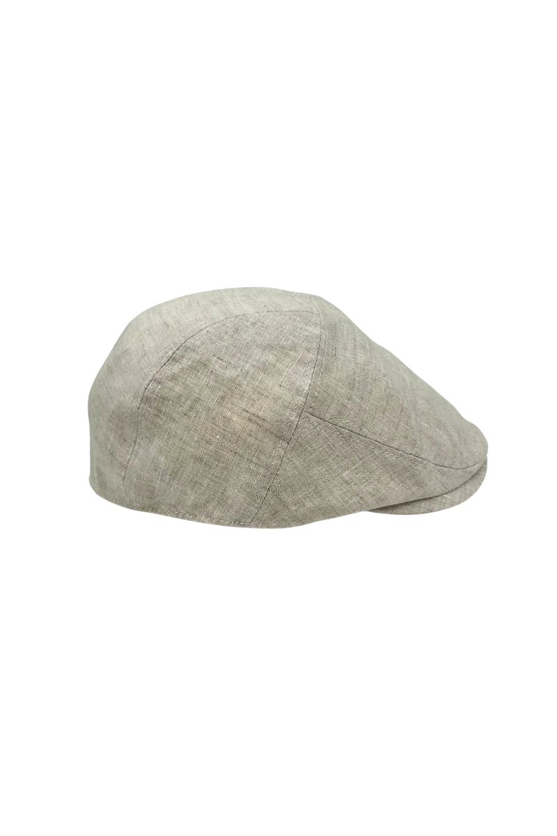 Max Simple Linen Flat Cap Natural MSKX260089N