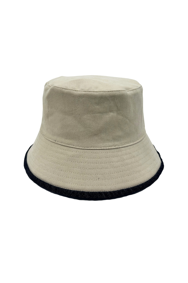 Max Simple Reversible Denim Bucket Hat Natural MSKX260092N