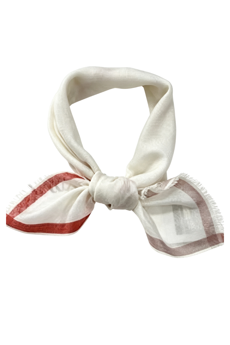Max Simple Wool Jacquard Coin Square 70 Ivory MSRX266001I