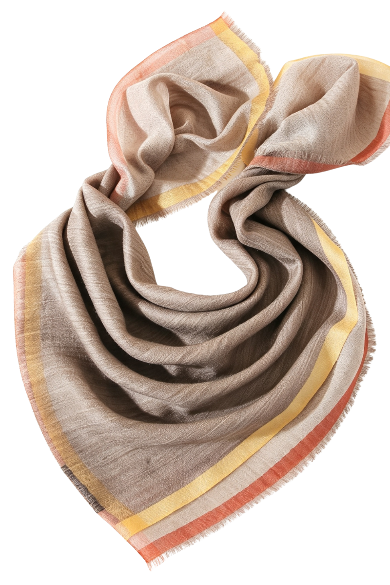 Max Simple Yarn-Dyed Wool Square 70 Brown MSRX266001R