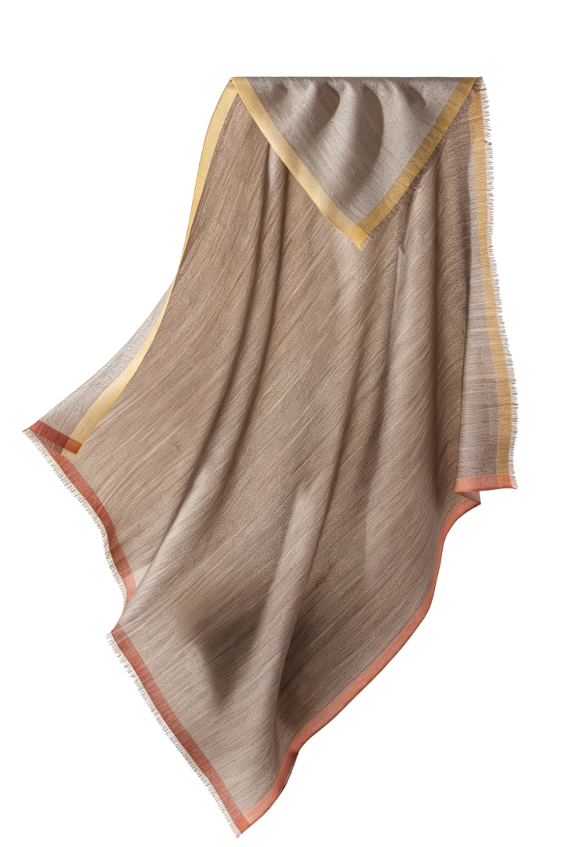 Max Simple Yarn-Dyed Wool Square 70 Brown MSRX266001R