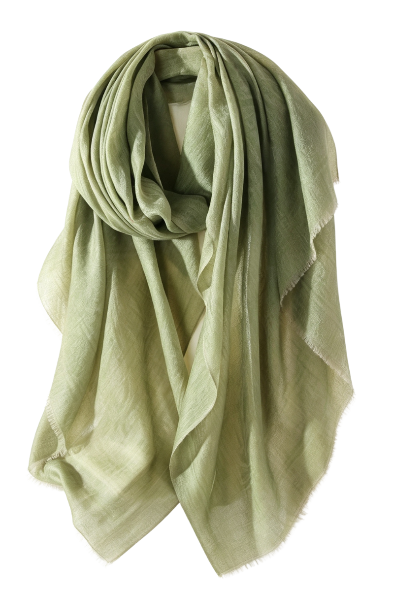 Max Simple Cashmere Jacquard Paisley Stole Mossy Green MSRX266012M