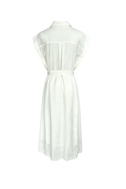 Max Simple Utility Shirt Dress White MSXS260598W