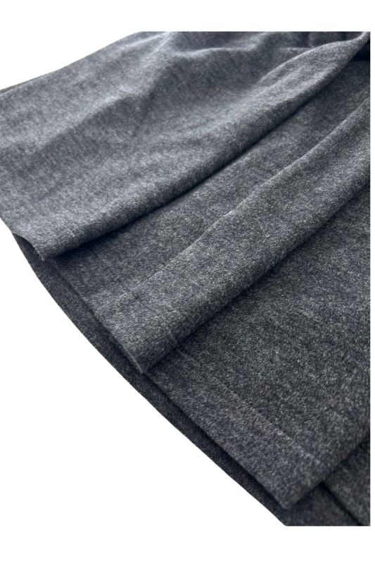 Max Simple Elastic-Waist Pleated Skirt Charcoal MSXZ261101C