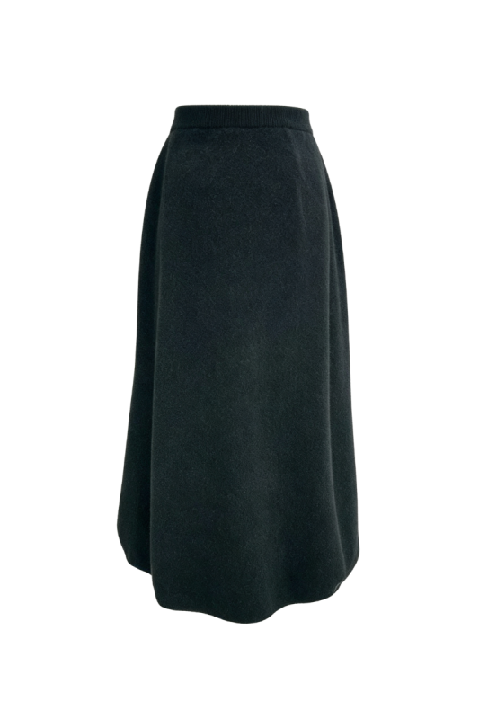 Max Simple Wool Tulip Skirt Black MSXZ266127B