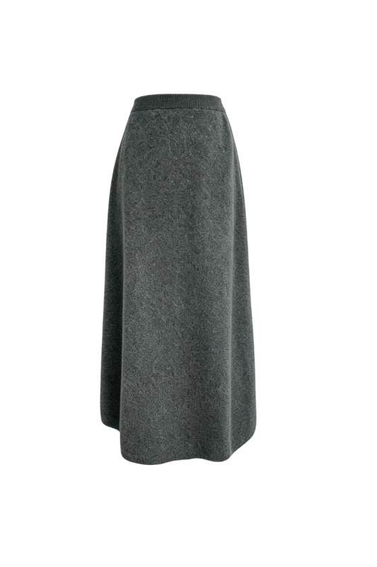 Max Simple Wool Tulip Skirt Charcoal MSXZ266127C
