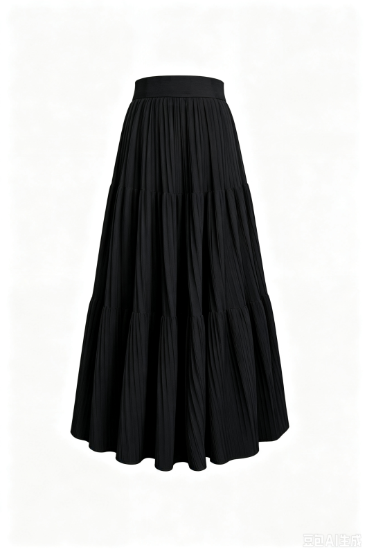 Max Simple Flared Knit Skirt Black MSXZ266153B