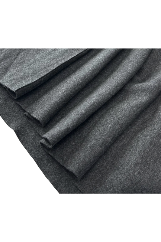 Max Simple Pleated Wool Skirt Grey MSXZ267137G