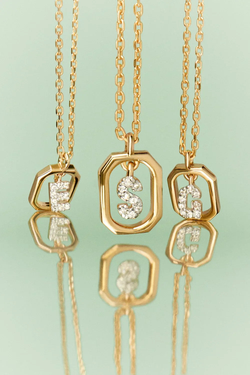 PDPAOLA Mini Letter Necklace