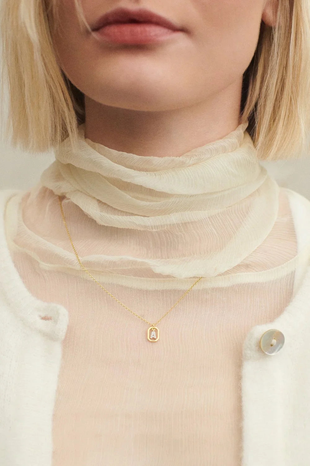 PDPAOLA Mini Letter Necklace