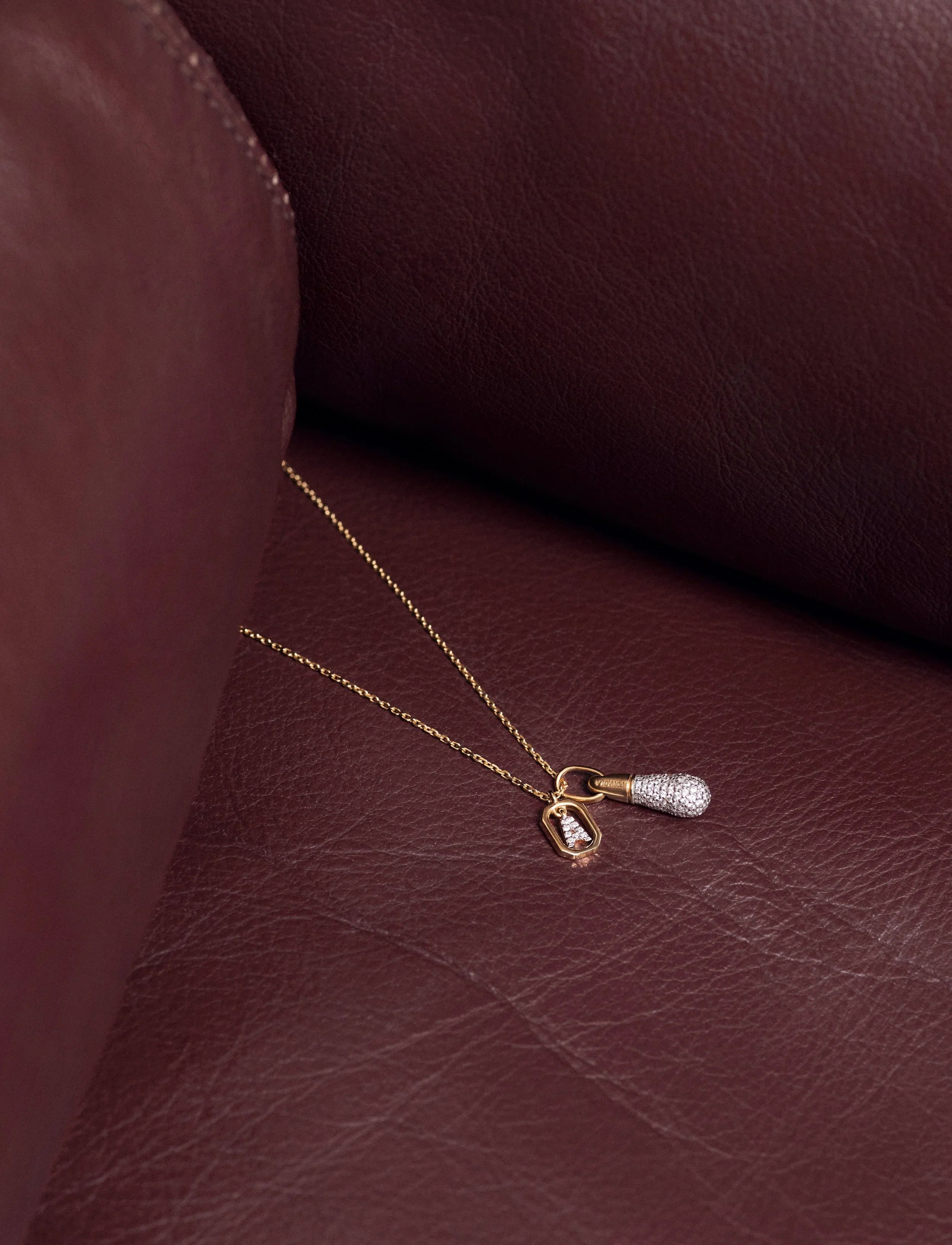 PDPAOLA Mini Letter Necklace