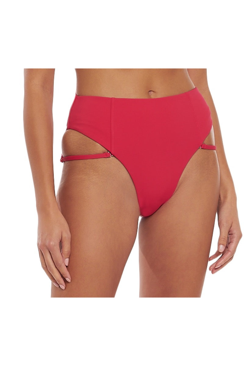 Cannes High-waist Swim Bottom | Spanish Crimson
