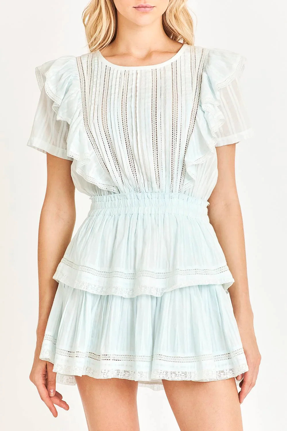 LoveShackFancy Natasha Dress - Horizon Blue Hand Dye