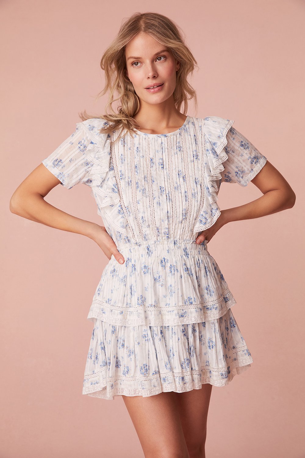 LoveShackFancy Natasha Dress - Skysail Blue