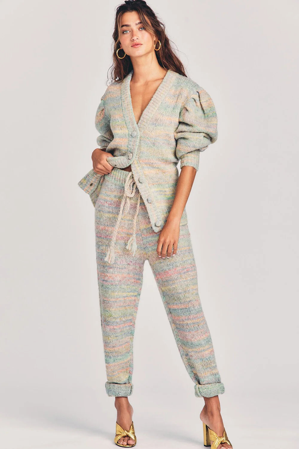 LoveShackFancy Olvera Pants - Autumn Rainbow