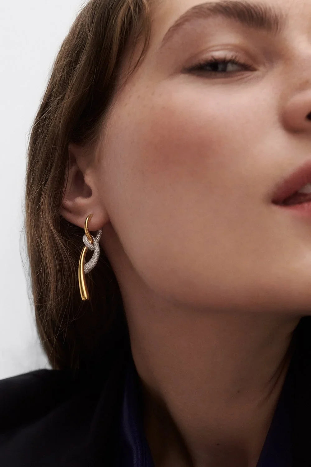 PDPAOLA Pavé Twist Hoops