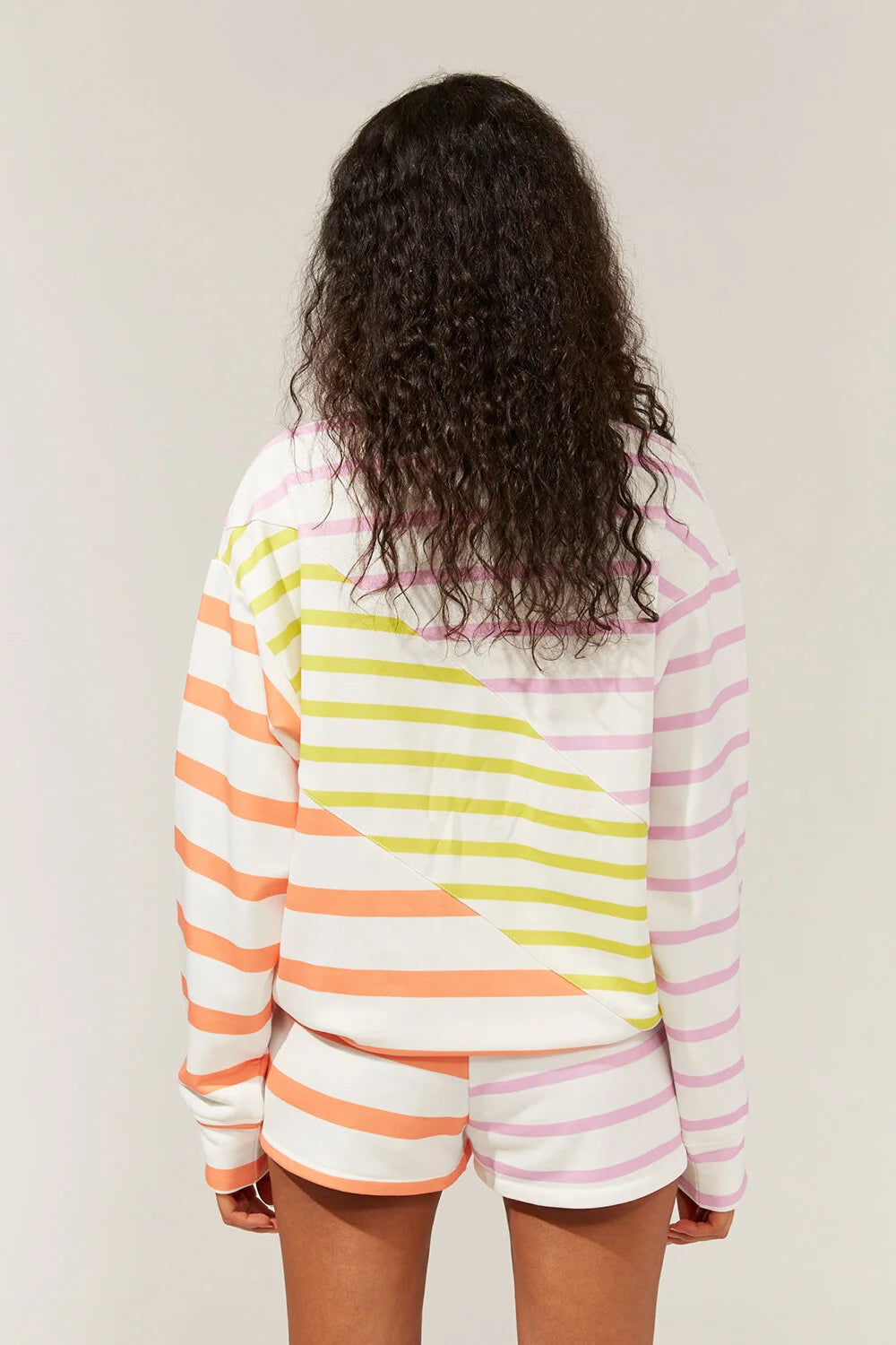 Solid & Striped The Pullover - Colorblocked Stripe Sorbet