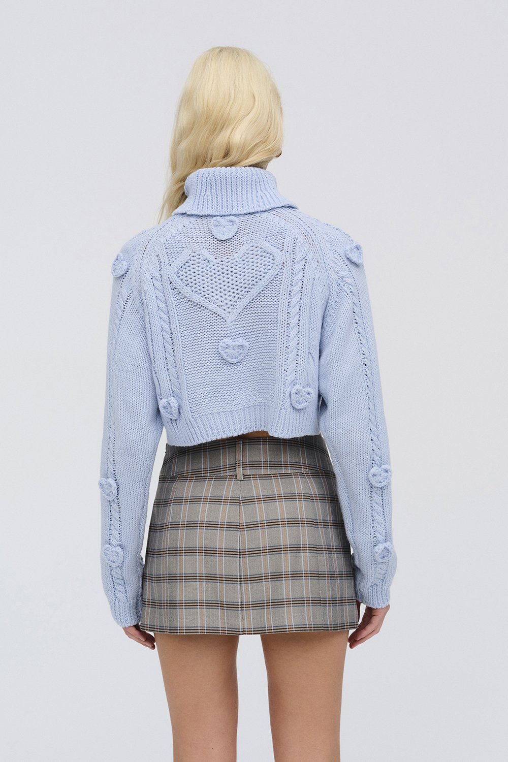 For Love & Lemons Rebecca Heart Sweater - Blue