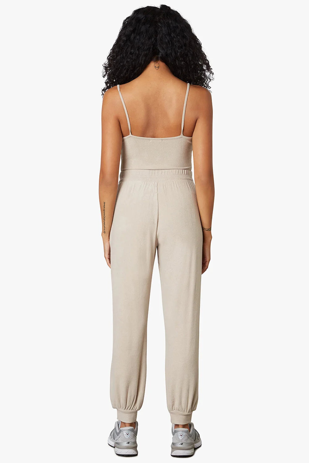 NIA Ribbed Hacci Jogger - Taupe