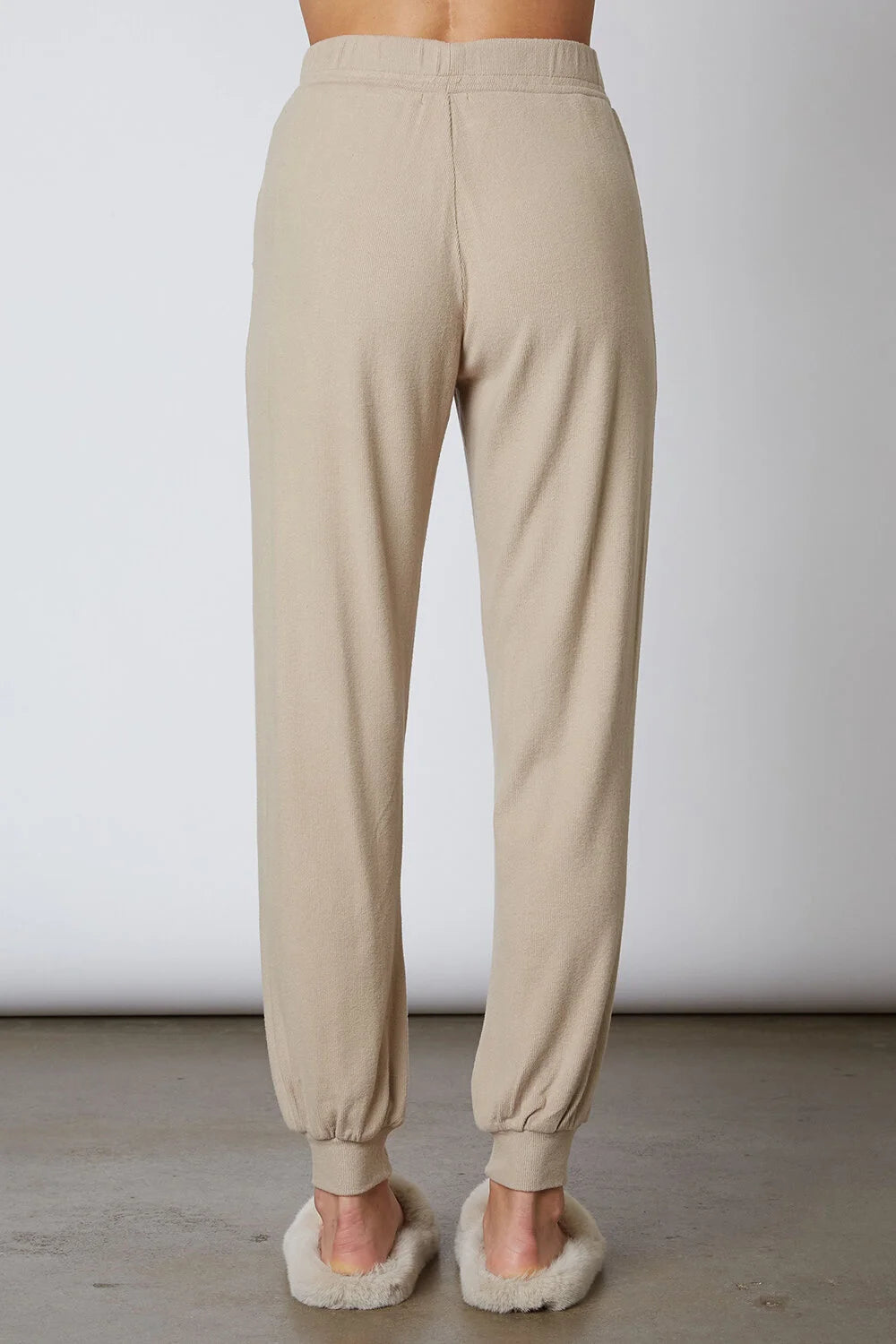 NIA Ribbed Hacci Jogger - Taupe