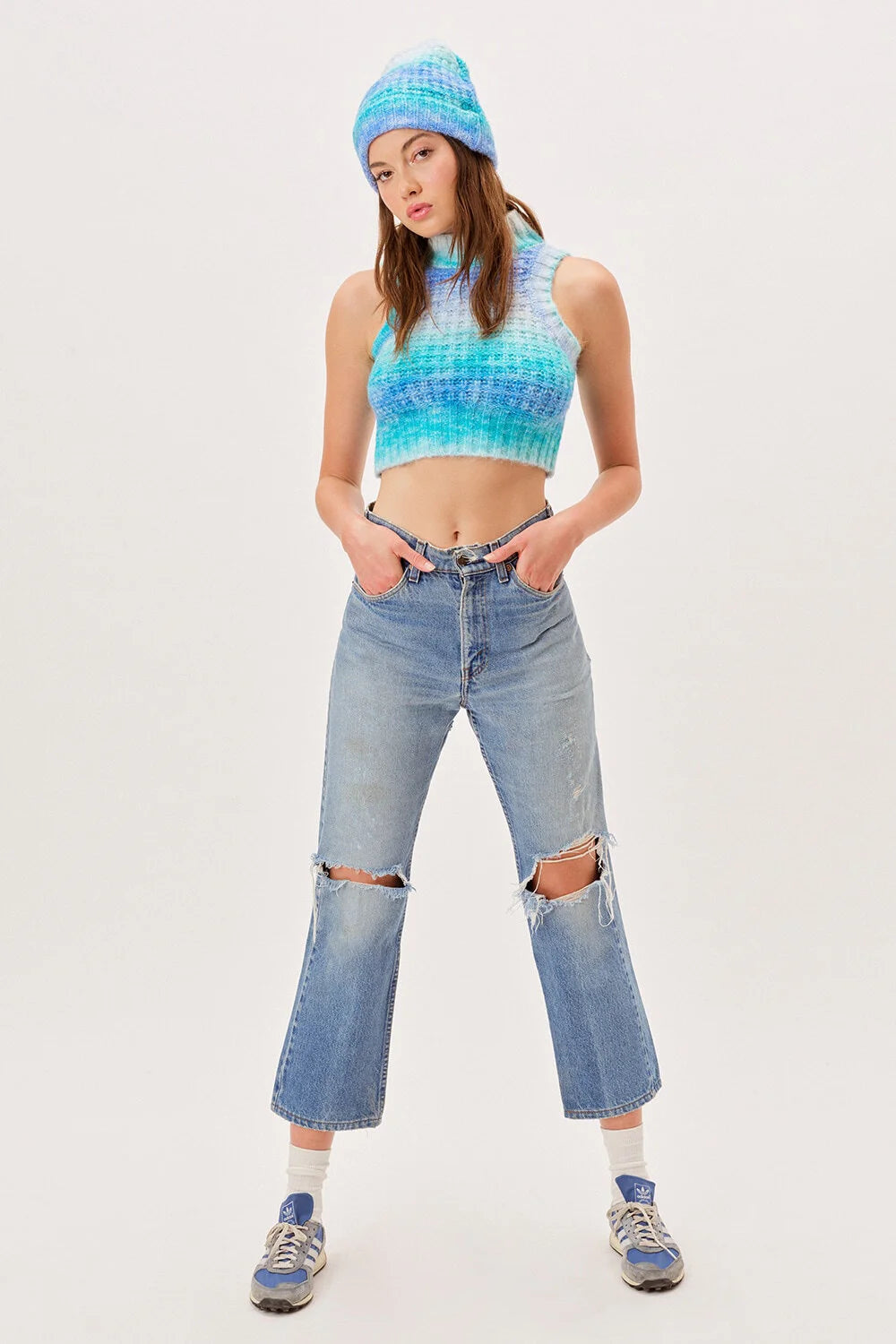 For Love & Lemons Rosa Crop Tank Sweater