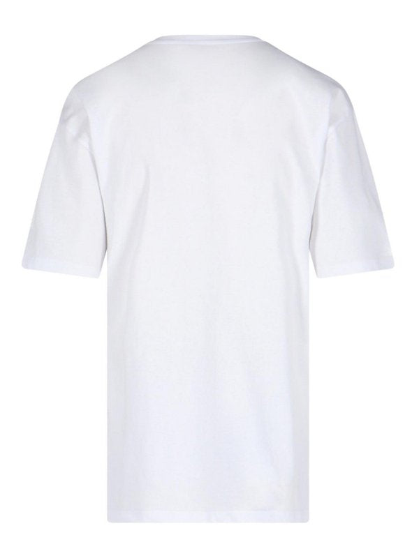 Alexander Mcqueen Graffiti Logo Short Sleeve T-shirt in White