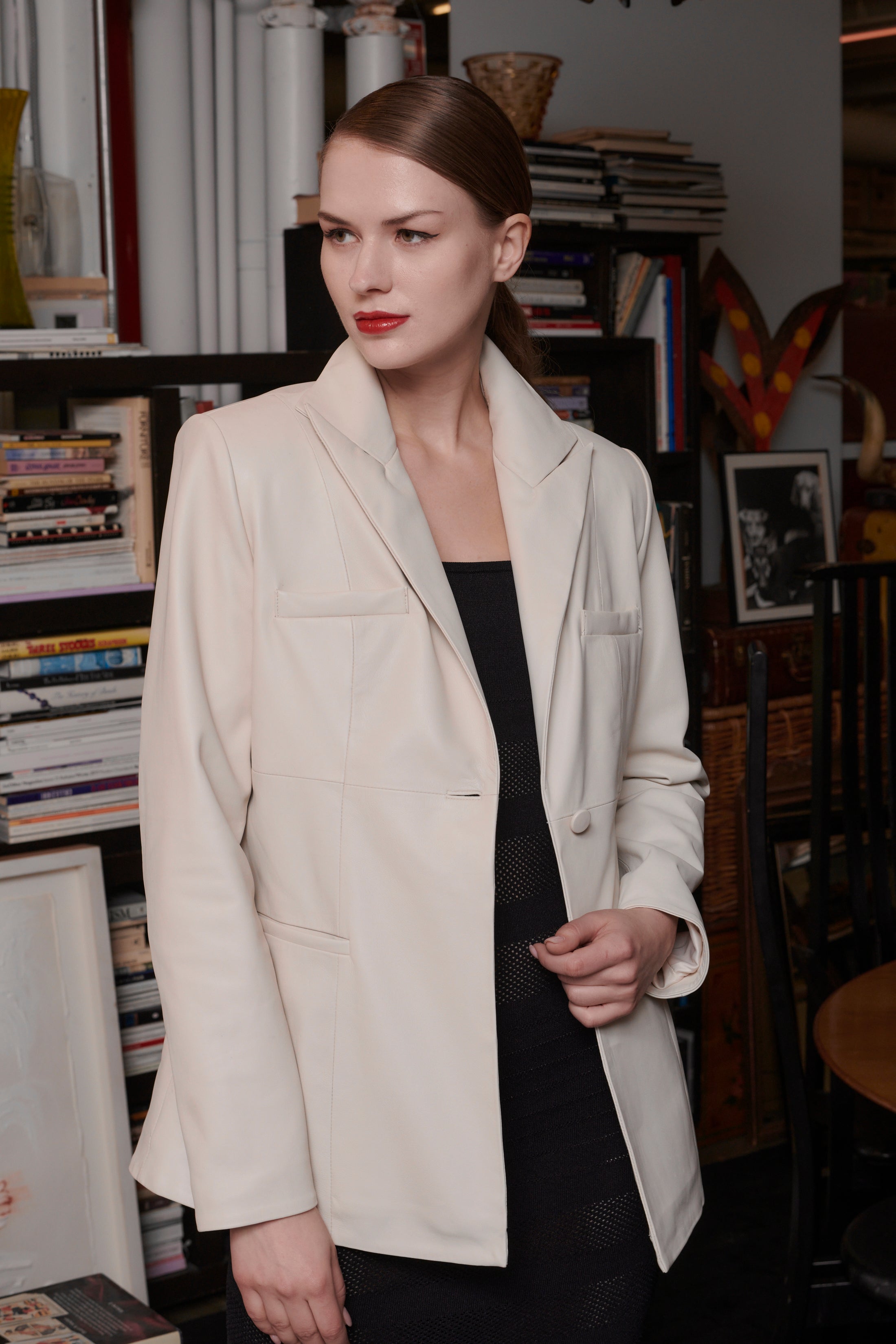 Giacca Lusso Skinny Blazer Off White
