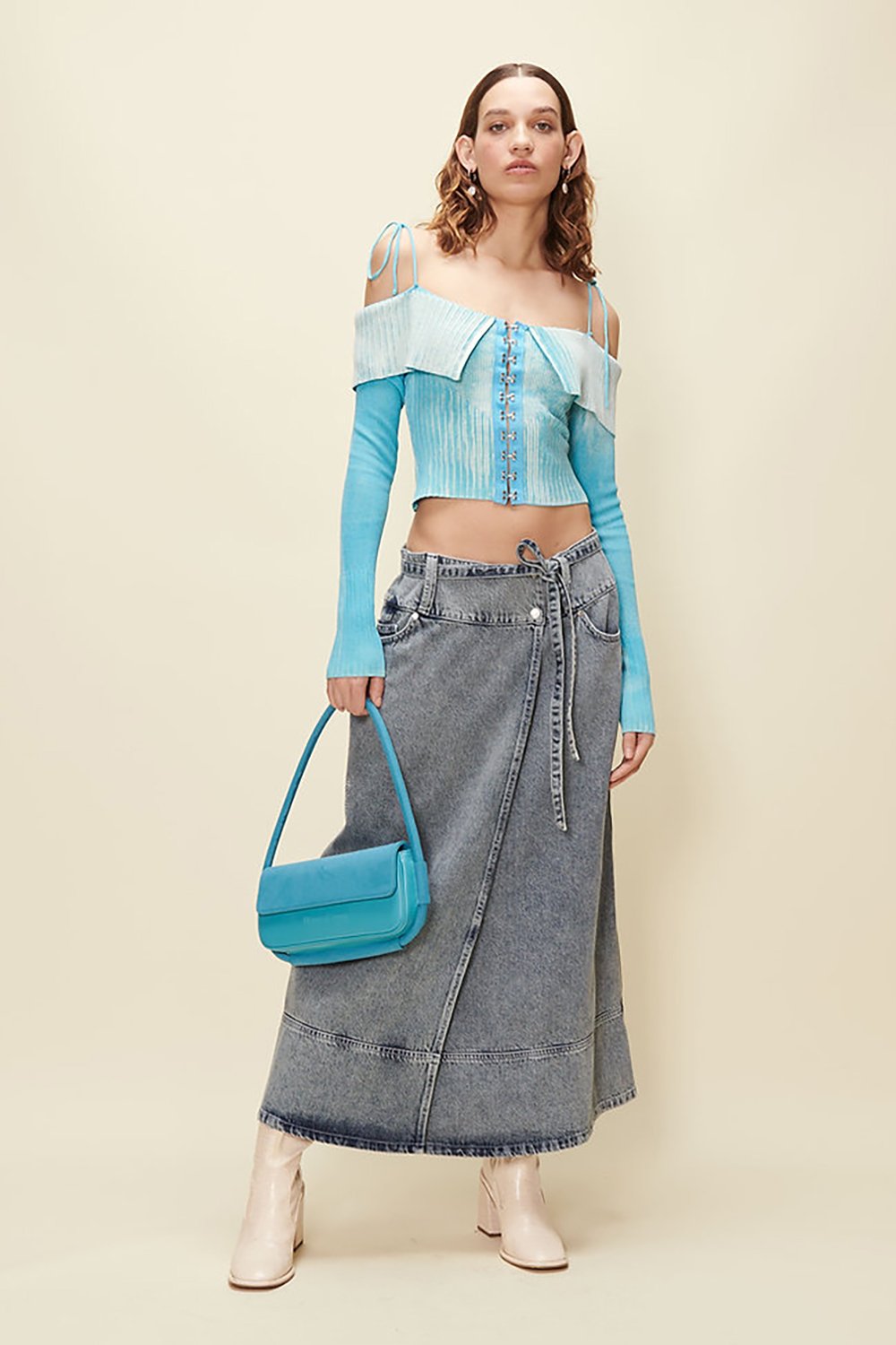 House of Sunny Low Rider Denim Skirt