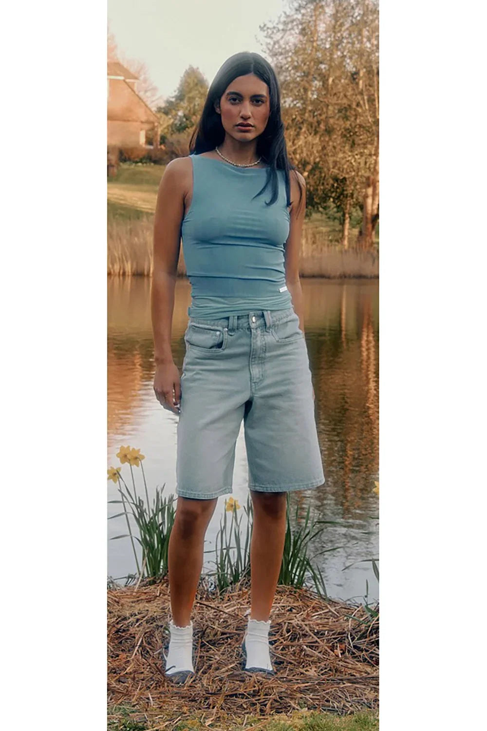 House of Sunny Sundown Denim Shorts