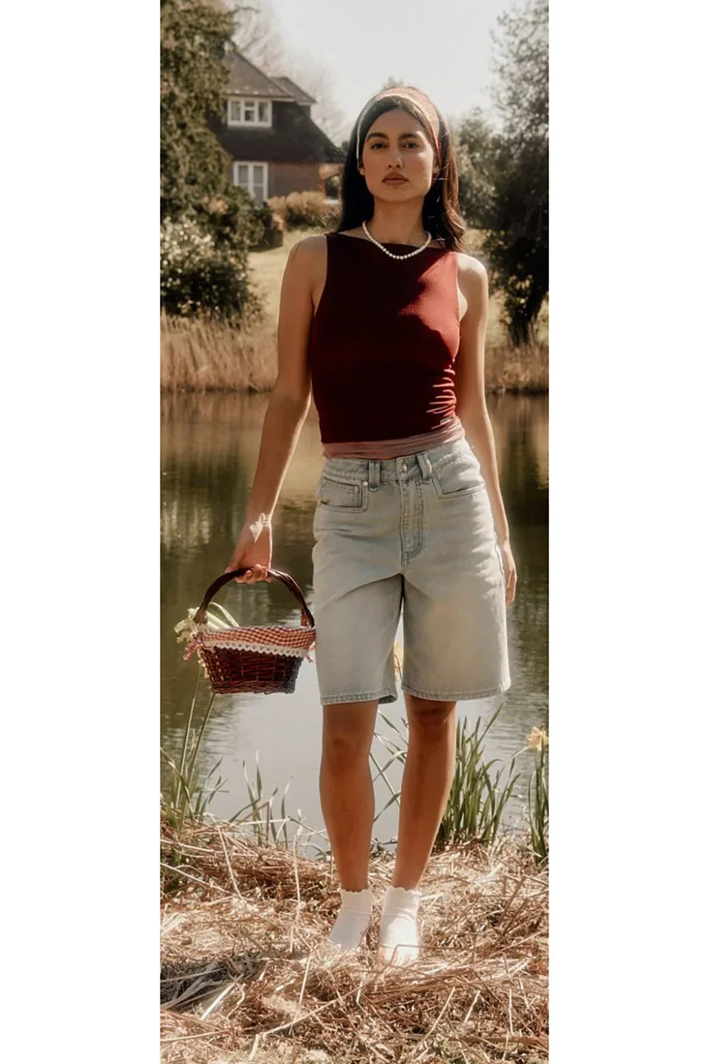 House of Sunny Sundown Denim Shorts