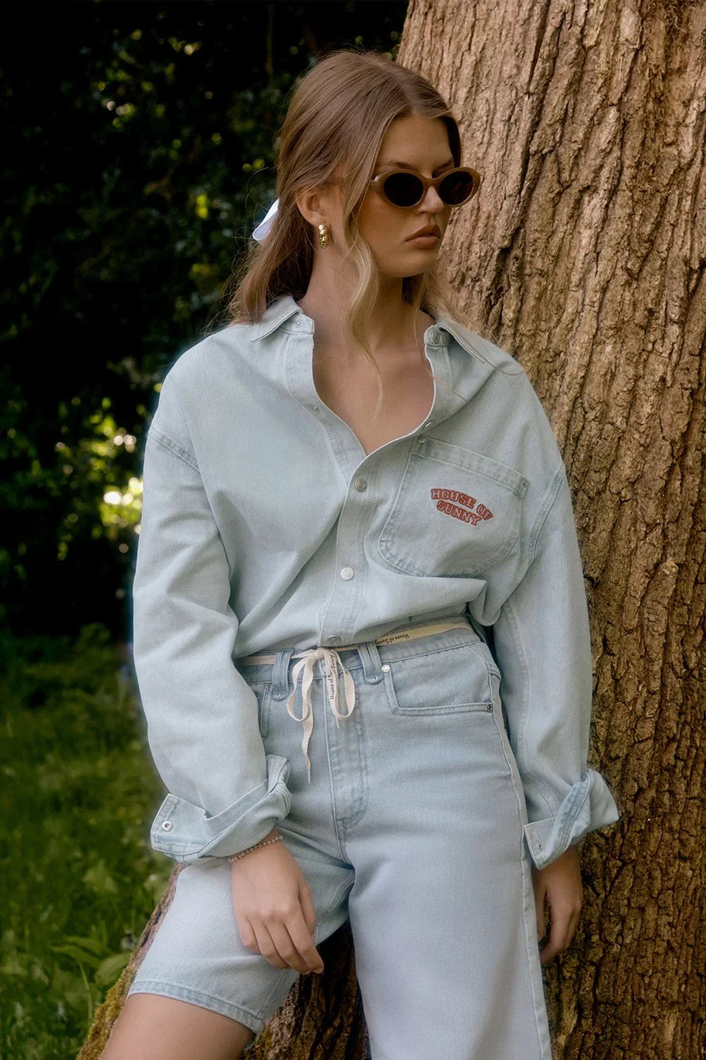 House of Sunny Sundown Denim Shorts