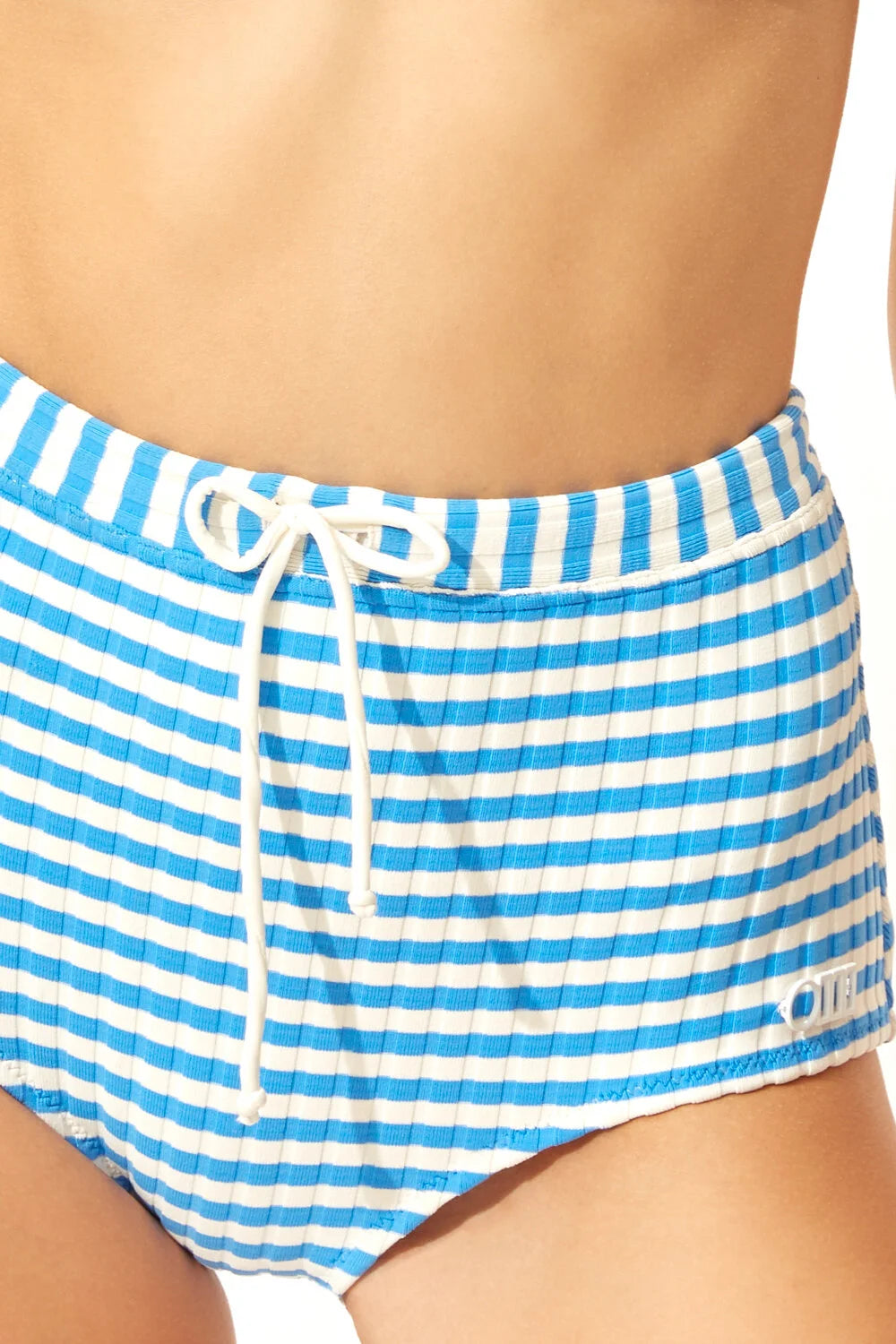 Solid & Striped The Ginger Tie Bikini - Azure Stripe Rib