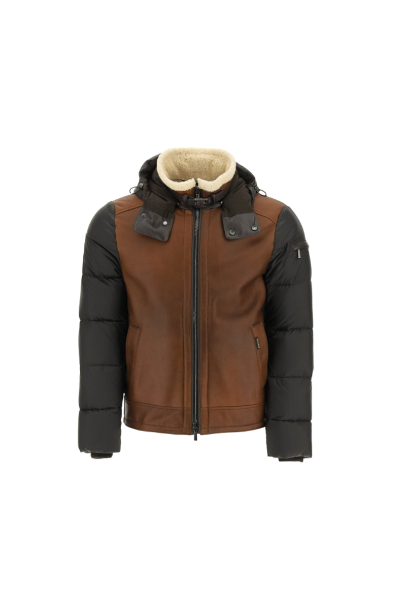 MooRER SMITHMES Bomber Jacket Marrone