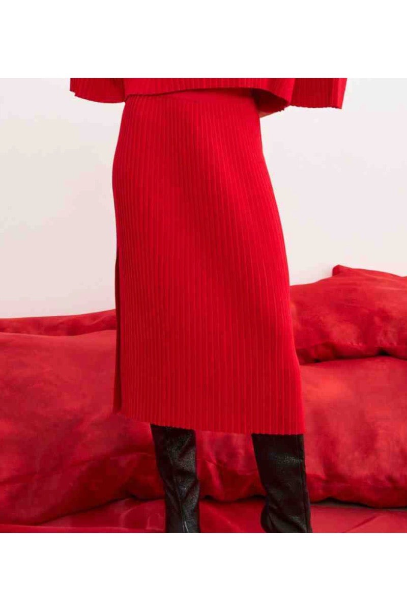 Setre KNIT SKIRT RED_TR0309