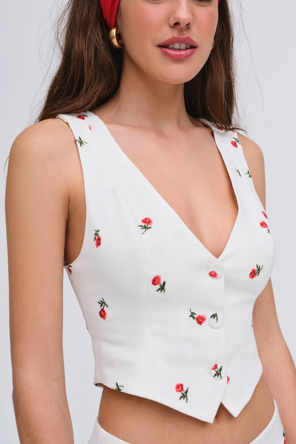 For Love & Lemons Talia Embroidered Vest