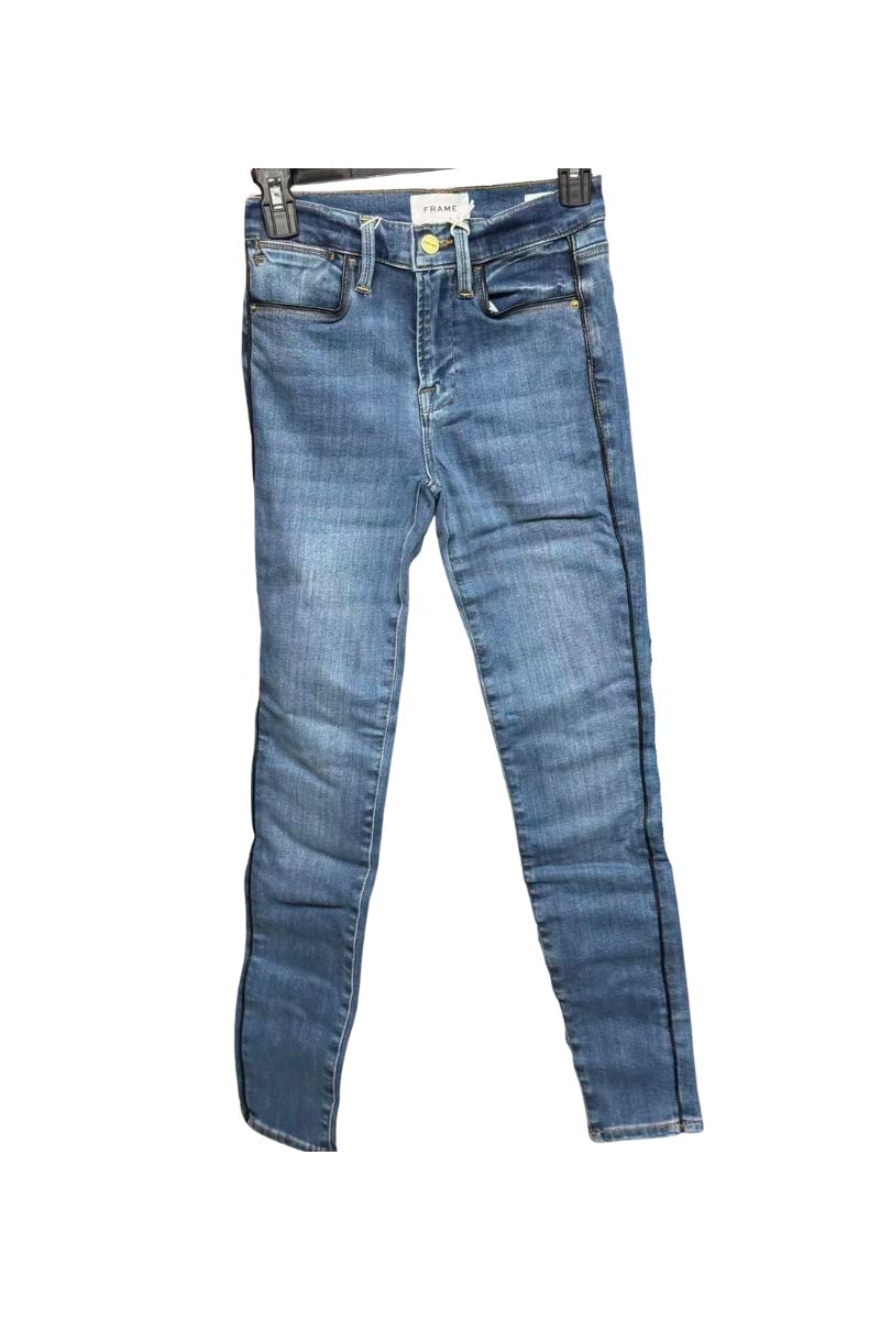 Frame Le High-Rise Skinny SS Piping Jeans TWNL