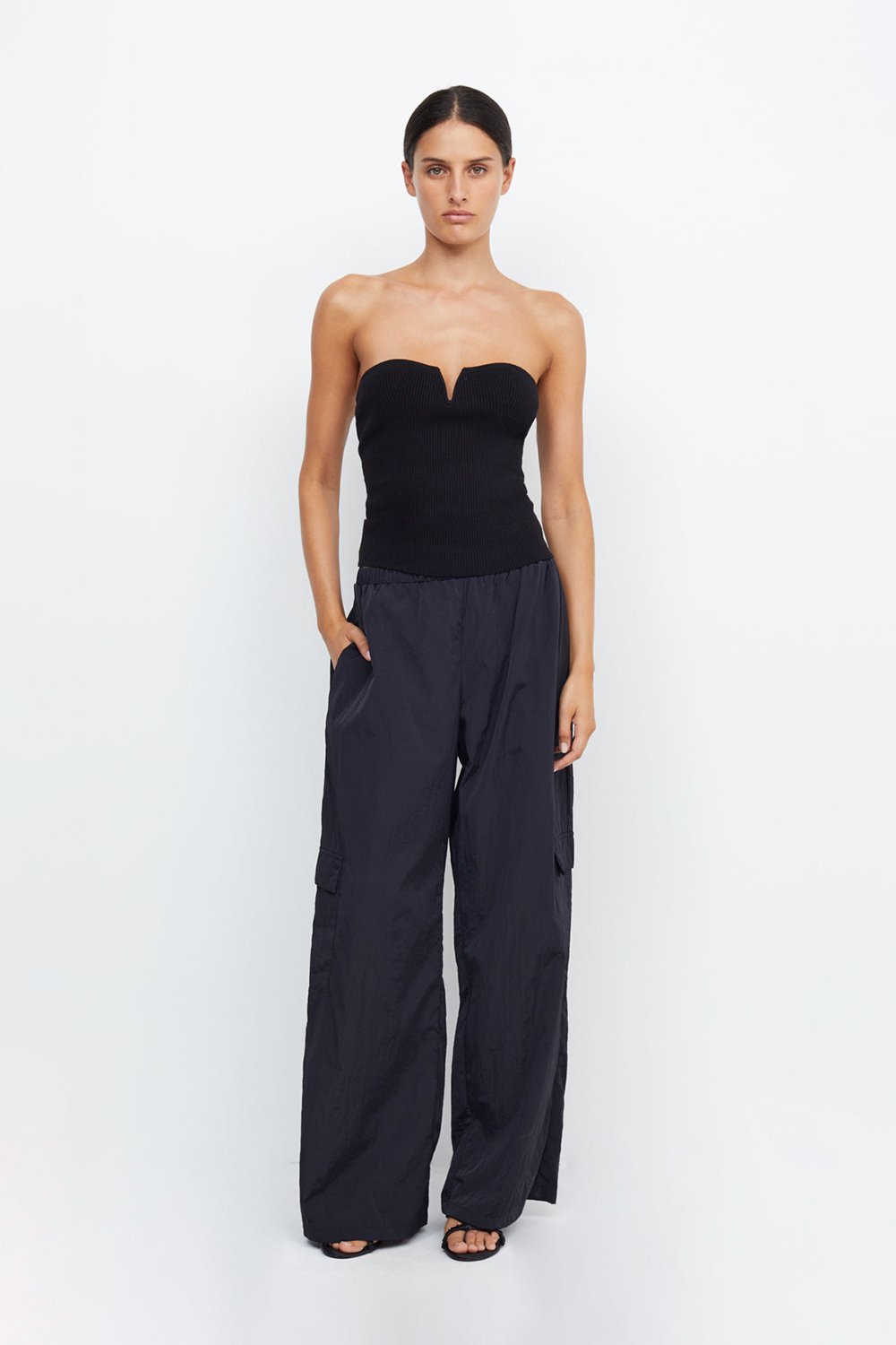 Bec + Bridge Vesna Strapless Knit Top - Black