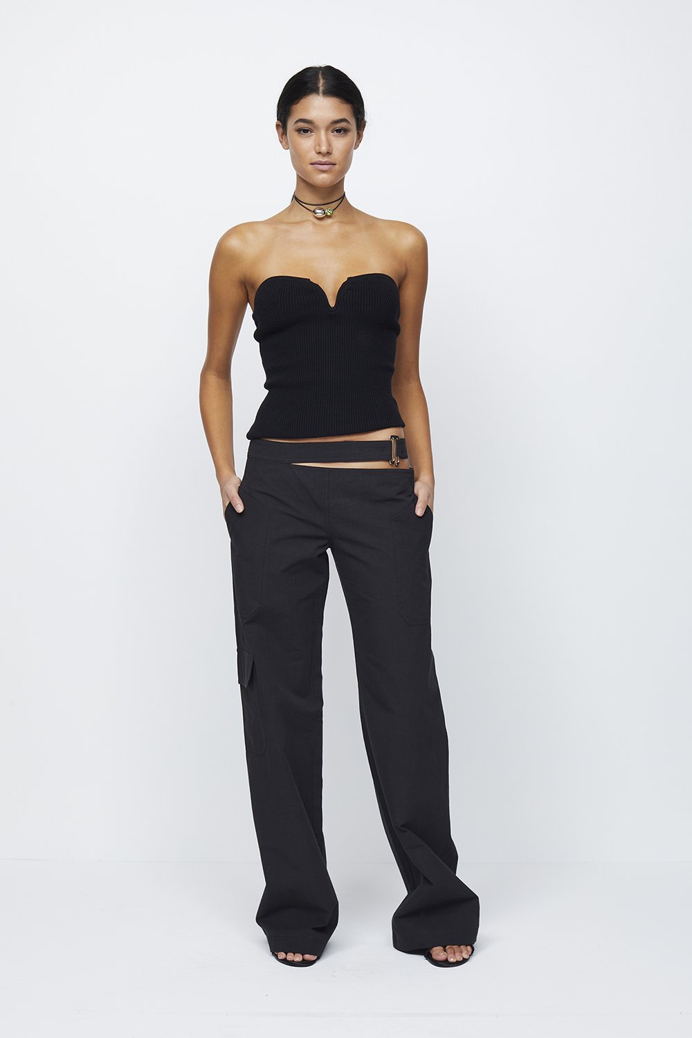 Bec + Bridge Vesna Strapless Knit Top - Black