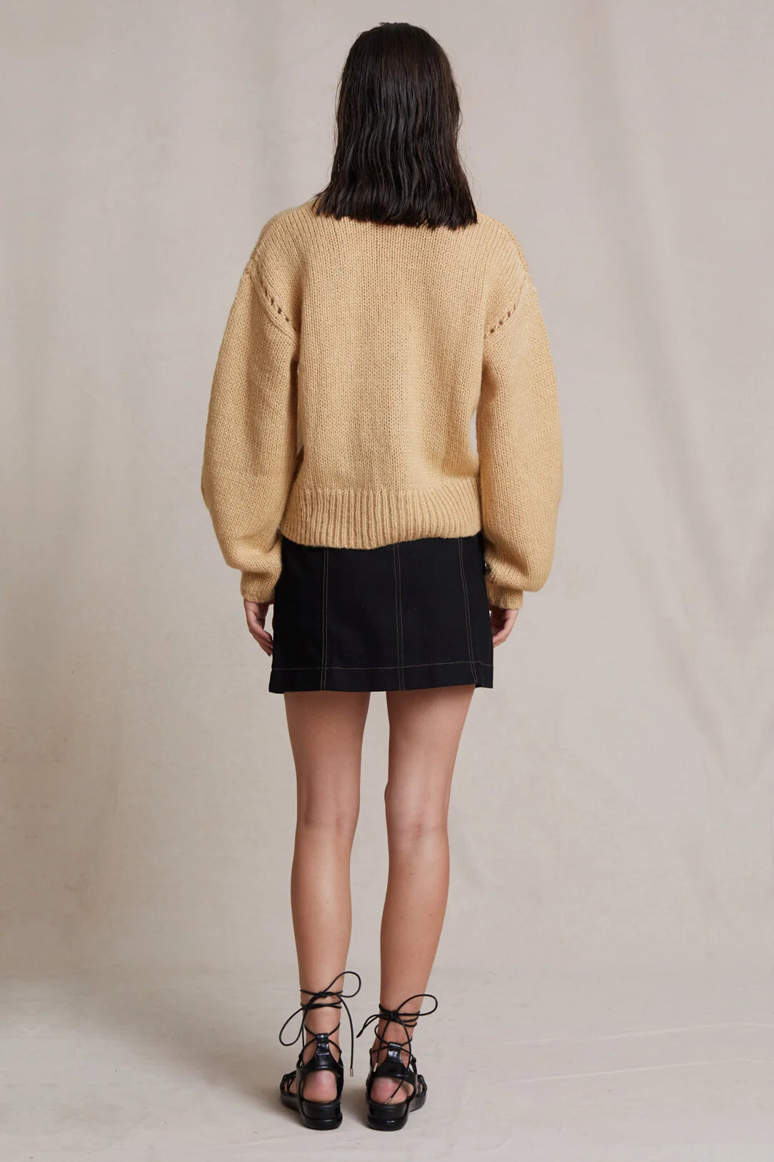 Bec + Bridge Willa Knit V-Neck Jumper - Sand