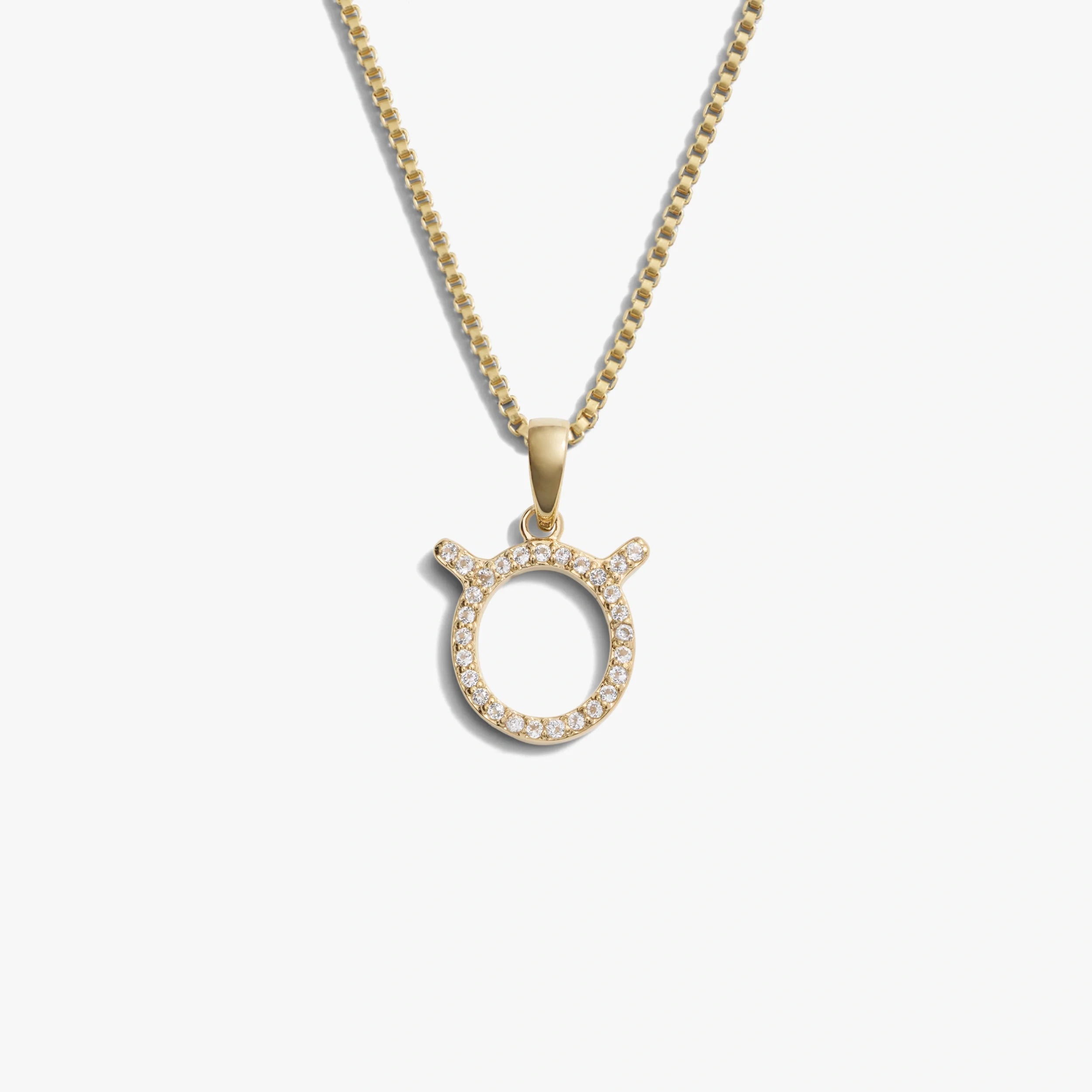 Awe Inspired Necklaces 14K Gold Vermeil / Taurus / Mini Zodiac Gemstone Necklace