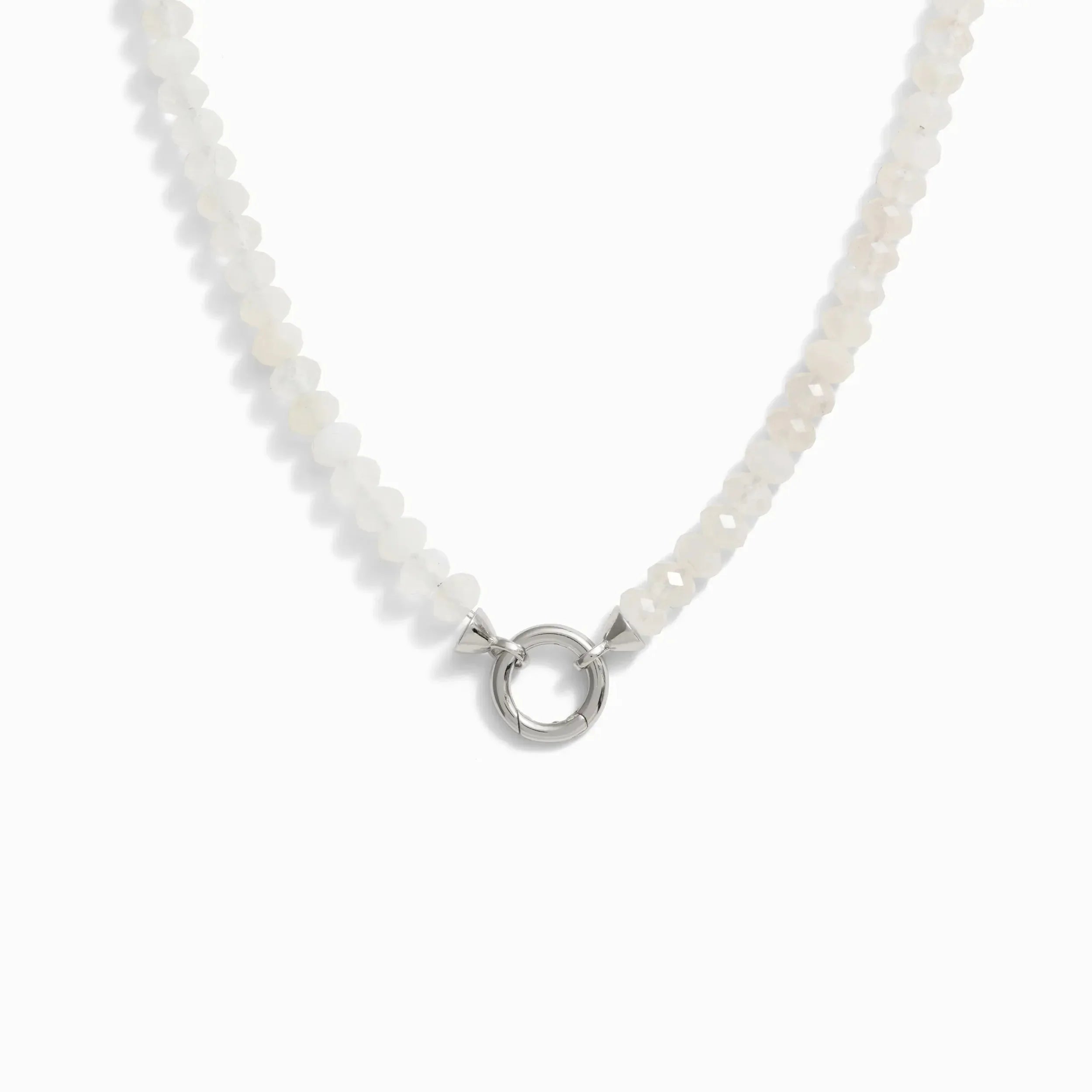 Awe Inspired Necklaces 925 Sterling Silver / Moonstone Gemstone Charm Necklace