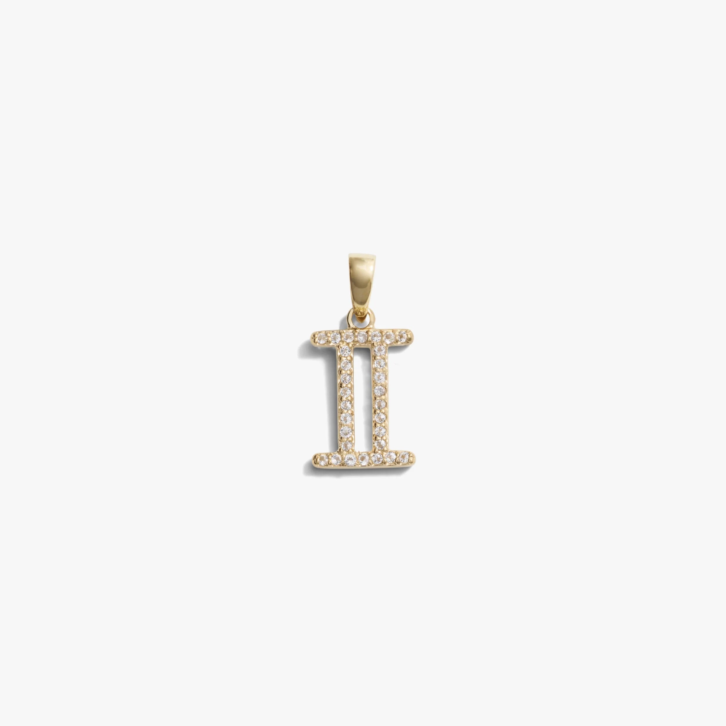 Awe Inspired Pendants 14K Yellow Gold Vermeil / Gemini / Mini Zodiac Gemstone Amulet