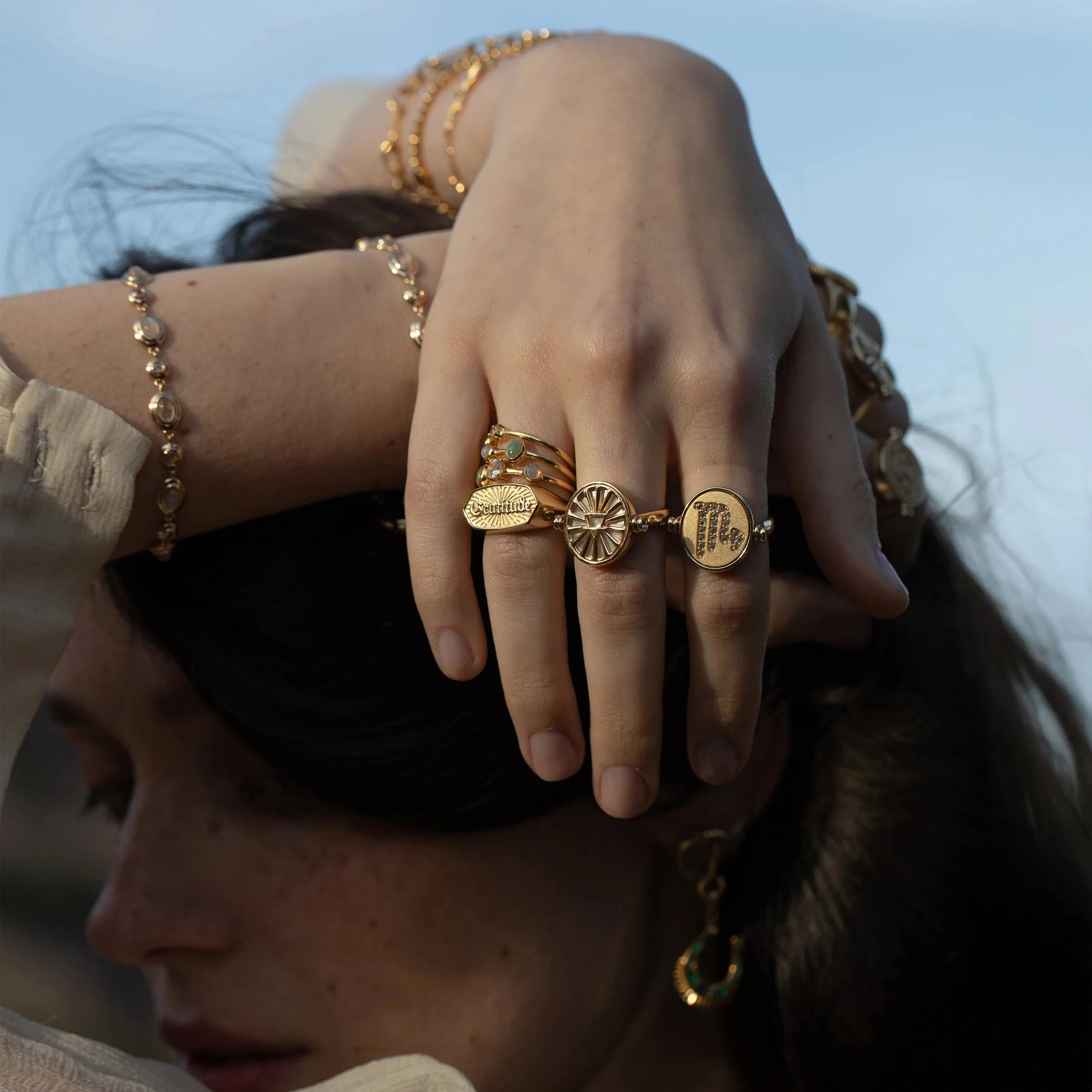 Awe Inspired Rings Aquarius & Air Flip Ring