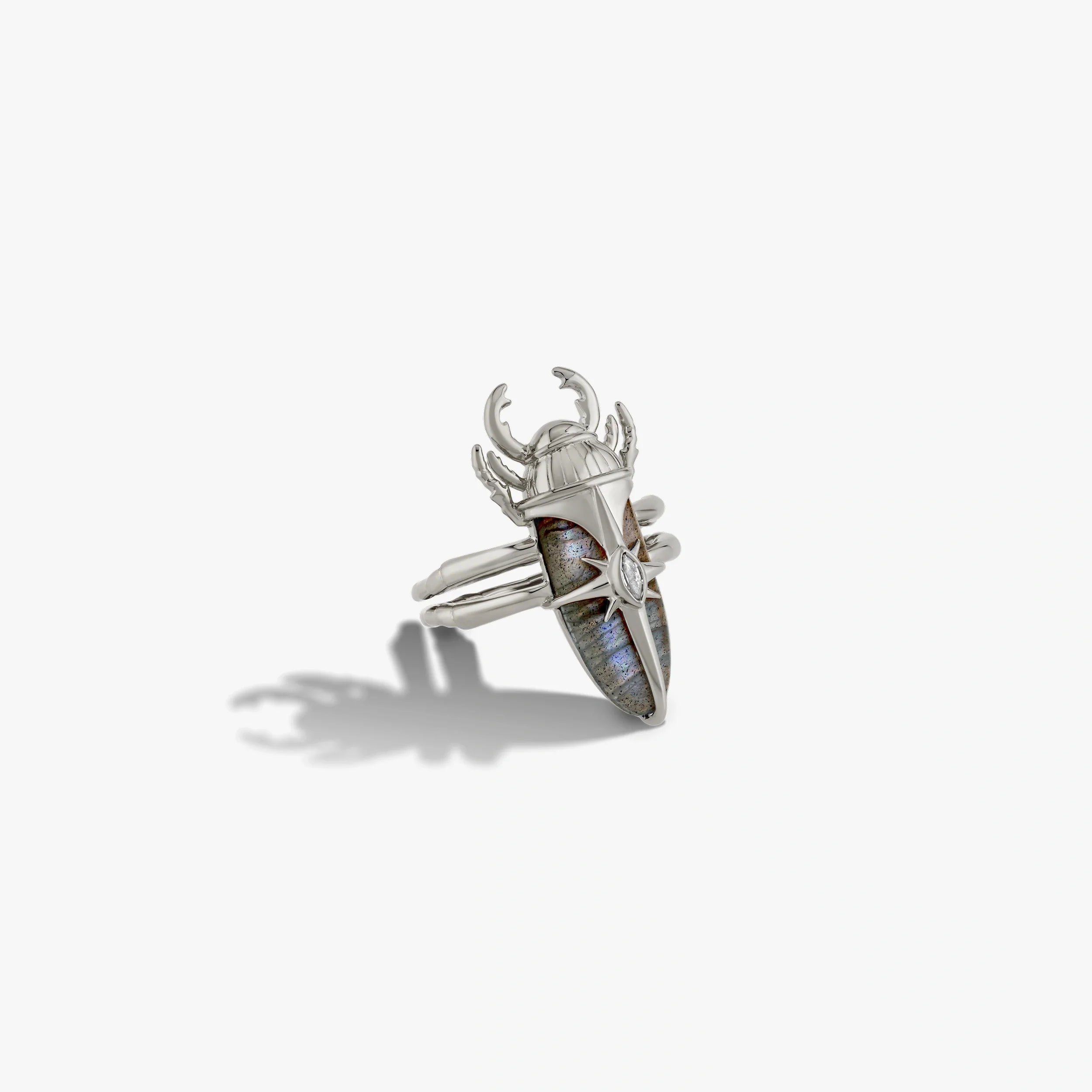 Awe Inspired Rings Labradorite Beetle Ring