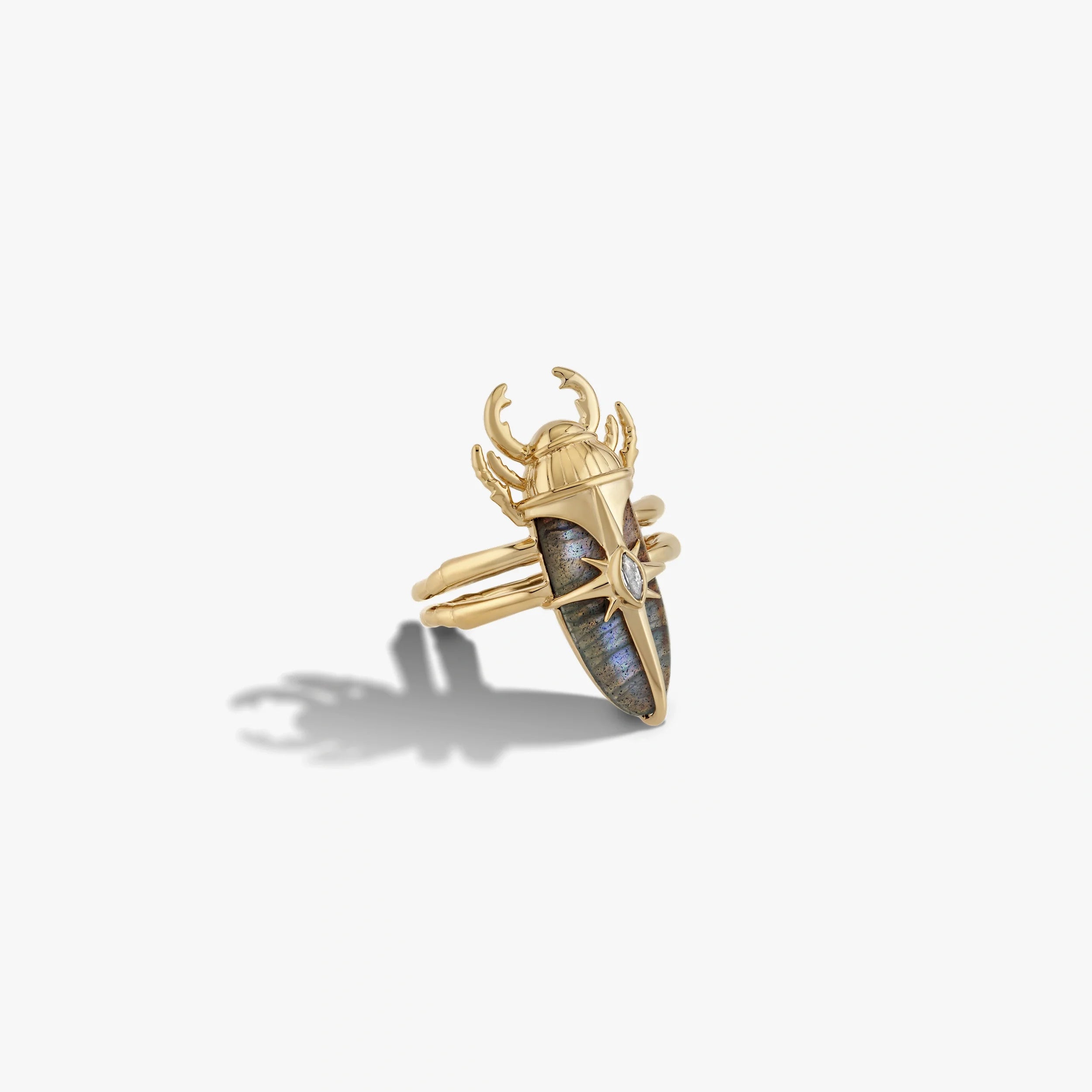 Awe Inspired Rings Labradorite Beetle Ring