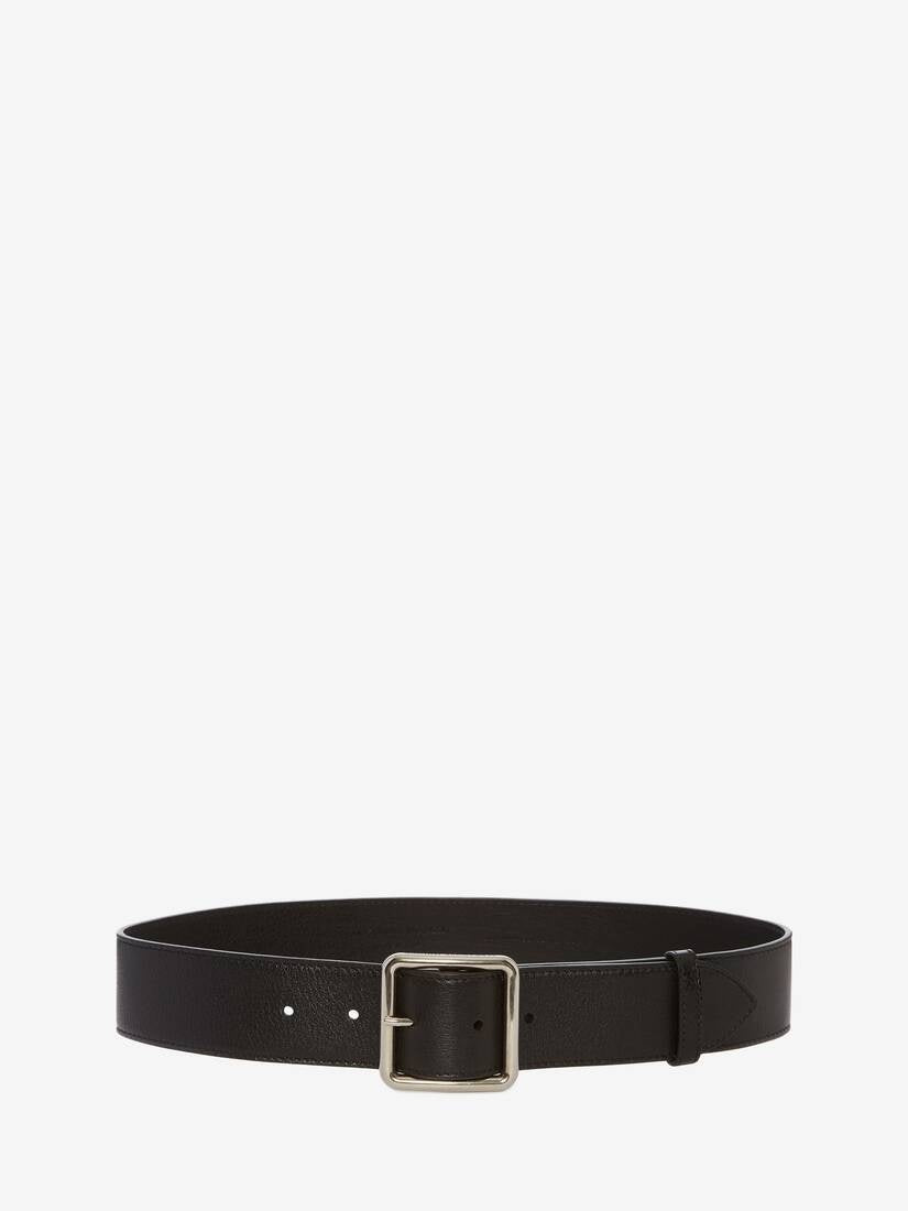 Alexander Mcqueen Grainy leather belt