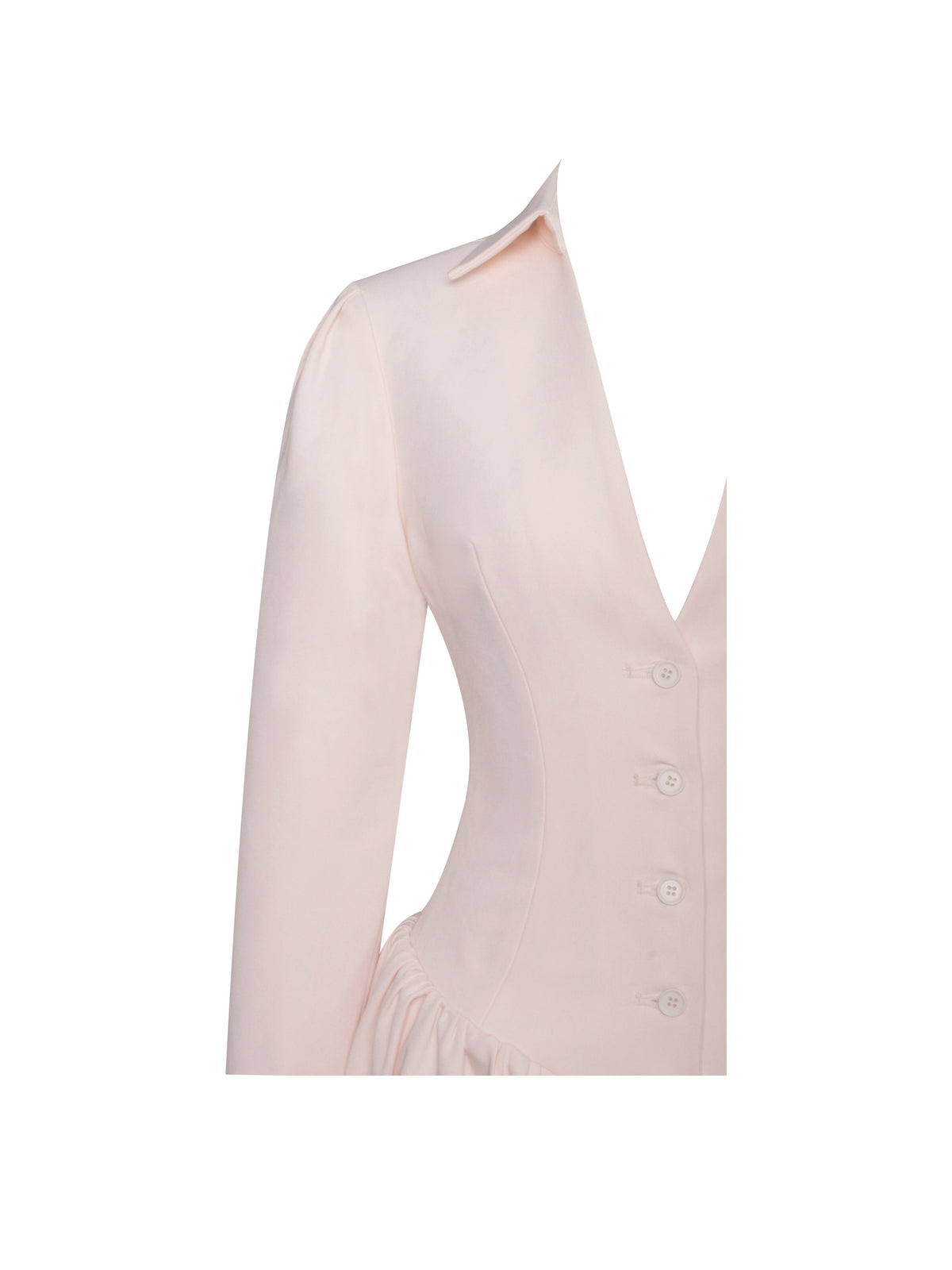 Xabrina Macaron Pink Long Sleeve Shirt Mini Dress (Archive Sale)