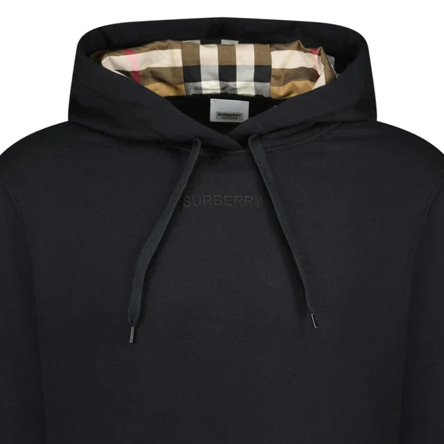 Burberry Women’s Talley Check Hoodie Black