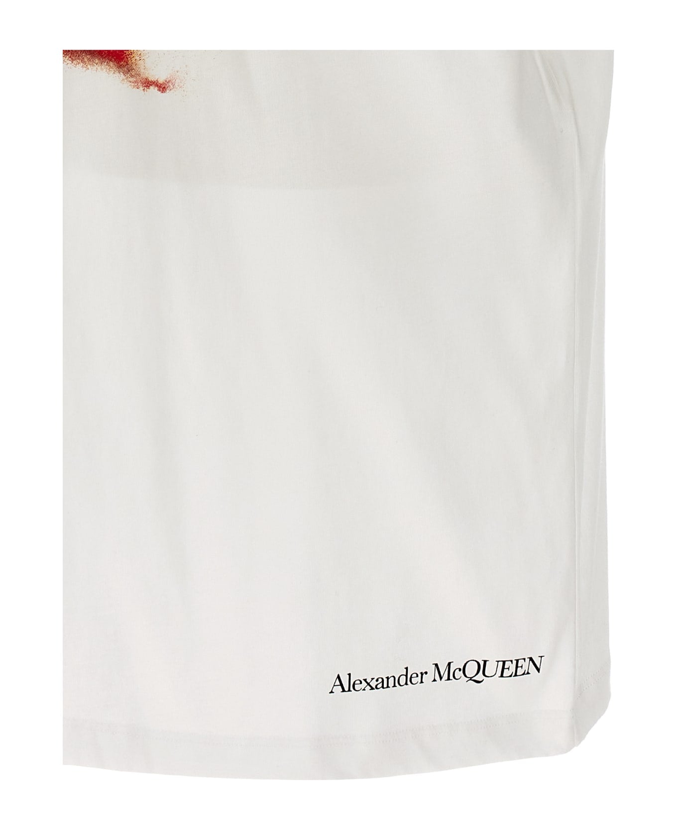 Alexander McQueen Obscured Skull Organic Cotton T-shirt