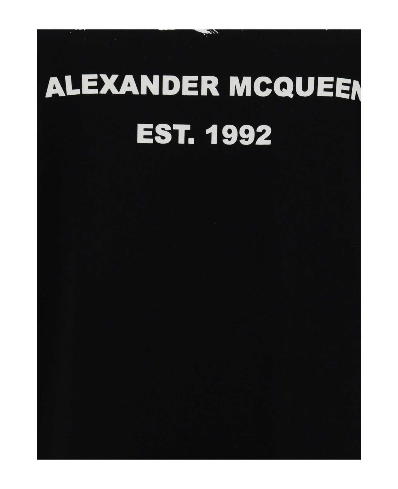 Alexander Mcqueen Graffiti Logo Short Sleeve T-shirt in Black